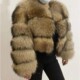 Coa Fur Fake Women Winter Raccoon Autumn Fox Jacket Faux