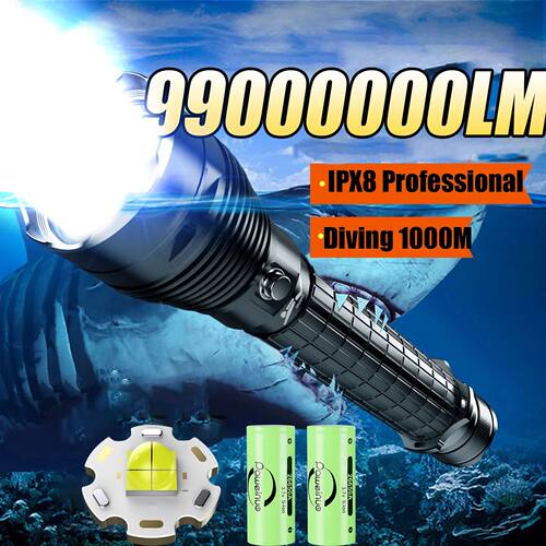 2025 NEW XHP360 Diving Flashlight Underwater 1000M Professio
