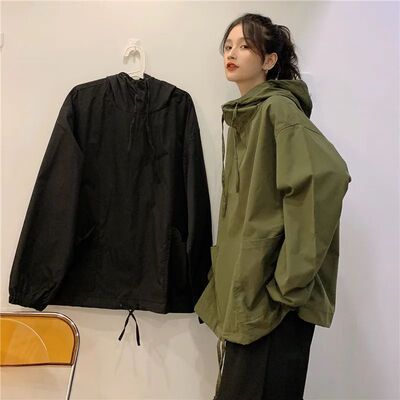Women Spring Autumn Hooded Jacket Hip Hop Sreet Hoodie Fashi