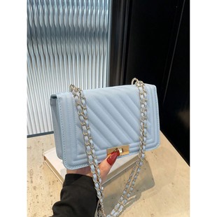 Fashionable Mini Quilted Embossed Chain Shoulder Bag Simple