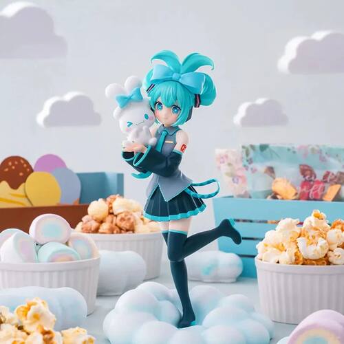 New 21CM Anime Hatsune Miku X Cinnamoroll Figure Anime Perip
