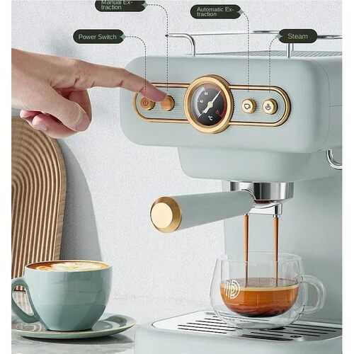 220V retro Italian coffee machine, household small fully sem