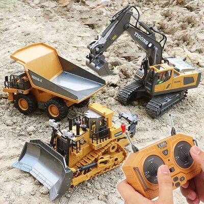 Remote Control Excavator Bulldozer Dump Truck Rc Car Toys El