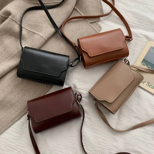 Vintage Mini Messenger Bags for Women PU Leather Shoulder Ba