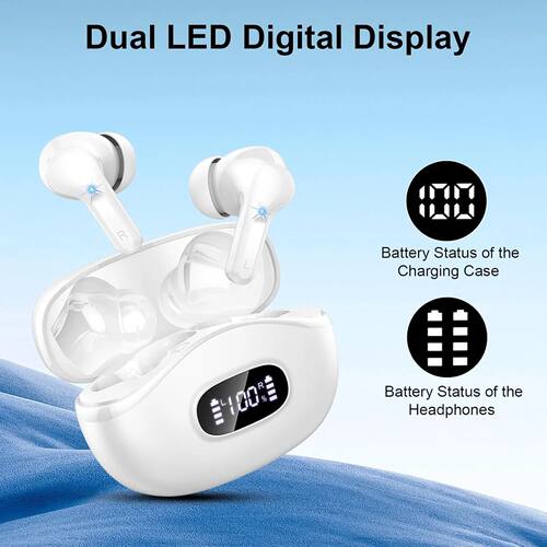 Wireless Earbuds, Bluetooth Headphones 5.3 HiFi Stereo with
