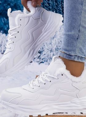 Women's Winter Casual Sports Short Boots-Pure Color Warm Kee