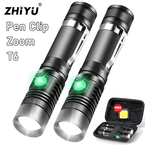 Super Bright T6 Flashlight USB Rechargeable Tactical Zoom To