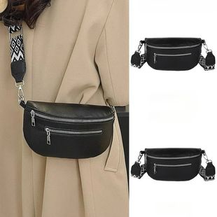 Women's Waist Bag Multi-pocket Sreet Fanny Pack PU Leather C
