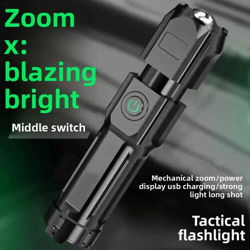 Handheld Rechargeable Flashlight with Strong Light Home Outd