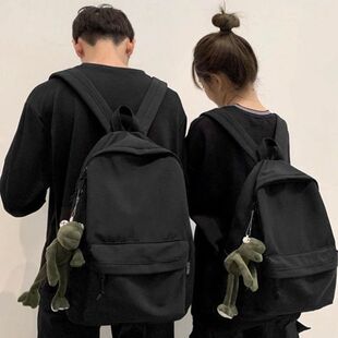 Korean Fashion Solid Backpack Student Schoolbag Women Men La