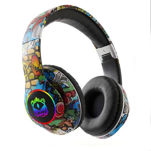 Graffiti Bluetooth Headphones Wireless LED Light Game Doodle