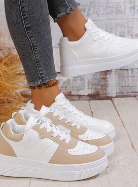 Women Fashion Platform Sneakers Lace Up Running Sports Desig