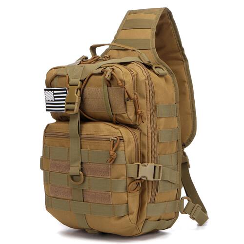 Men's Chest Bag, Sling Backpack, Waterproof EDC Rucksack Bag