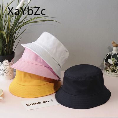 New Unisex Cotton Bucket Hat Women Summer Sunscreen Panama