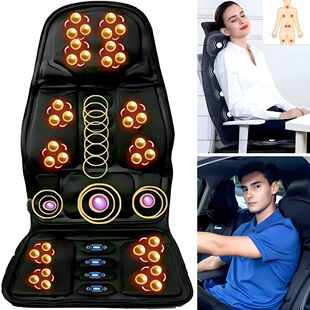 Electric Portable Heating Vibrating Back Massager Chair In C