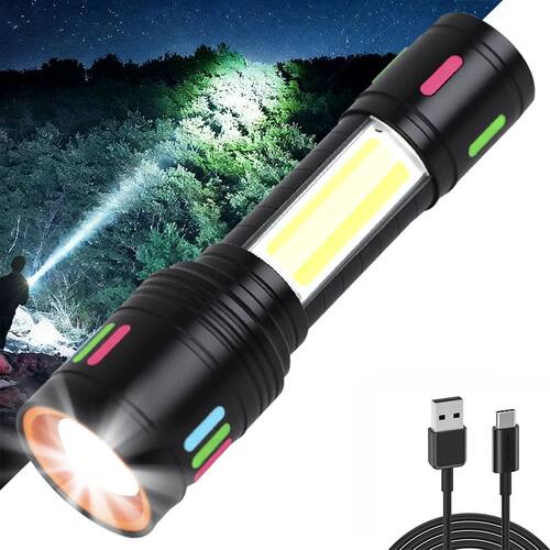 High Strong Power Led Flashlights Tactical Torch 4 Modes wit