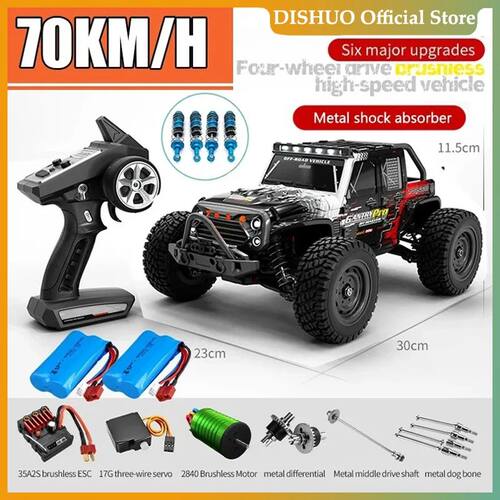 Rc Cars 16103Pro 50km/h Or 70km/h With LED 1/16 Brushless Mo