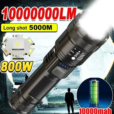 High Strong Power Led Flashlights Portable Tactical Torch wi
