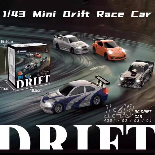 2.4G RC Drift Car 1/43 4WD Remote Control Car High Speed Fou