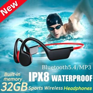 Bone Conduction Headphones IPX8 Waterproof MP3 32GB Bluetoot