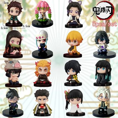 5-15pcs Q Version Demon Slayer Sitting Ghost Doll Tanjiro Ni