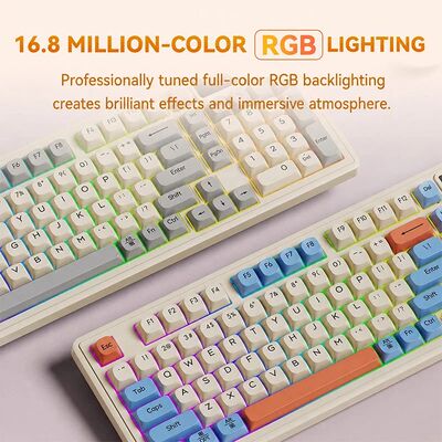 L98 Wired Keyboard 98 Keys Mechanical Feel Rgb Gaming and Of