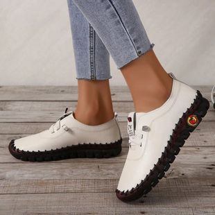 2025 New Sneakers Women Shoes Lace Up Leather Women's Shoes