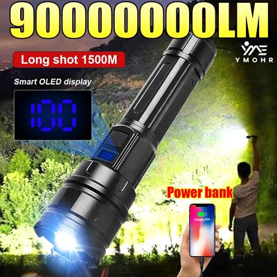 90000000LM Super Powerful Flashlights USB Rechargeable LED F