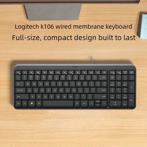 Logitech K106 Wired Keyboard 99 Keys Membrane Keyboard USB P