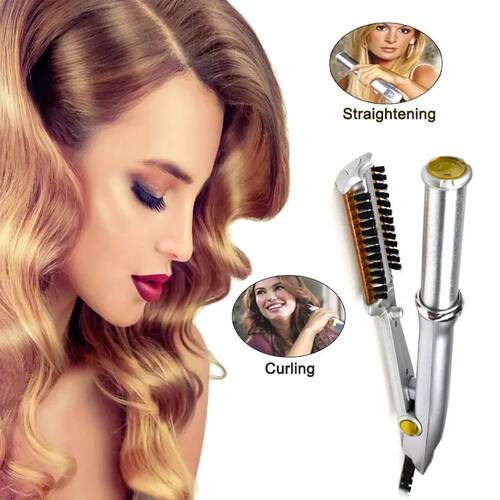 Multifunction Electric Hair Crimper Wet Dry Dual Use Curling