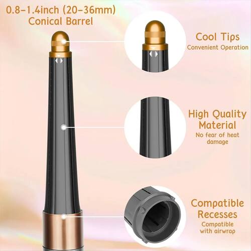 (A61K) 20MM-36MM Hair Long Conical Barrel & Wide-Tooth Comb