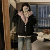 Sided Winter Imitation Women Coat Double Fur Mink Hooded