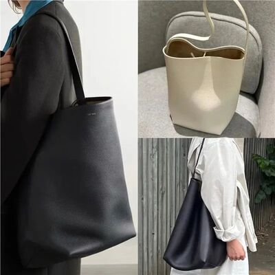 New Model Row Genuine Leather Bucket Bag Top Layer Cow Leath