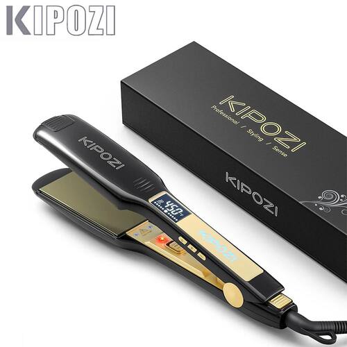 KIPOZI Professional Titanium Flat Iron Hair Straightener wit
