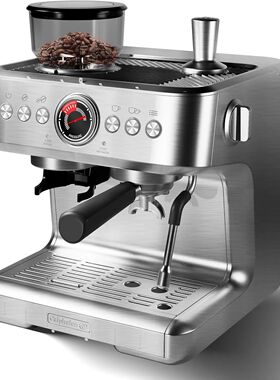 Espresso Machine with Grinder 20 Bar Semi-Automatic Coffee M