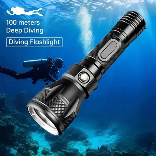 T6 Diving Flashlight Super Bright LED White Light Magnetic C