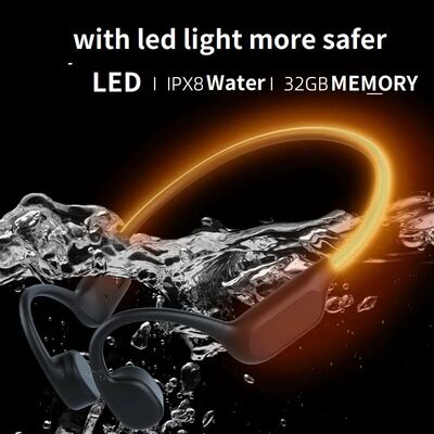 x500 LED Wireless Bone Conduction Headphones Night Led Light