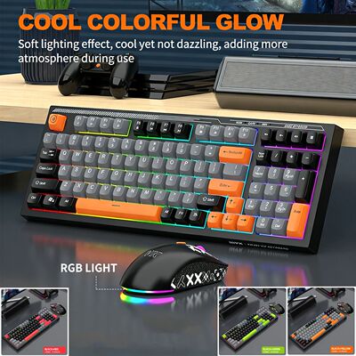 Gaming Keyboard and Mouse Combo Mechanical Feel, Computer an