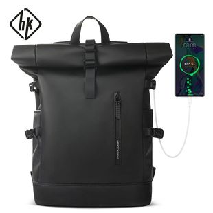 HK Expandable Travel Backpack Men Large Capacity Waterproof
