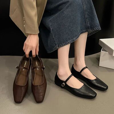 Mary Jane Single Shoes Thick Heel Shoes Elegant Classic Retr