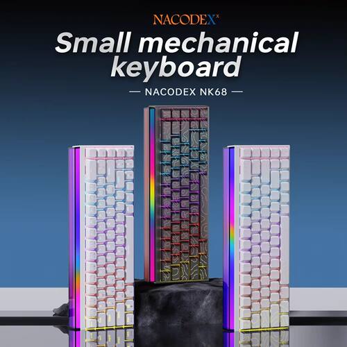 New Ajazz Nacodex Nk68 Mechanical Keyboard Terrain Keycap Rg