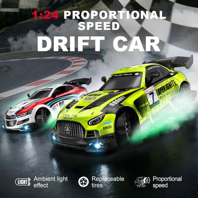 2.4G Wireless 4WD Drift RC Car 1:24 Scale With Cool Lights S