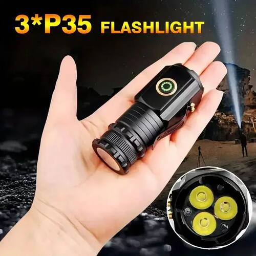 Super Bright LED Flashlight Powerful USB Charging Torch Magn