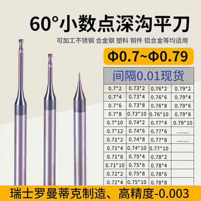 合金深沟铣刀0.7 0.71 0.72 0.73 0.74 0.75 0.76 0.77 0.78 0.79