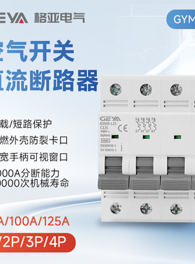 GEYA格亚 GYM9DC断路器开关80A100A125A过载短路保护器高分断