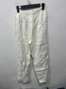 长裤 亏本清货春秋女装 家居裤 百搭休闲潮牌亚麻料休闲裤 时尚