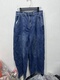 时尚 百搭休闲牛仔裤 长裤 微瑕亏本清货秋冬女装 阔腿裤 加绒加厚