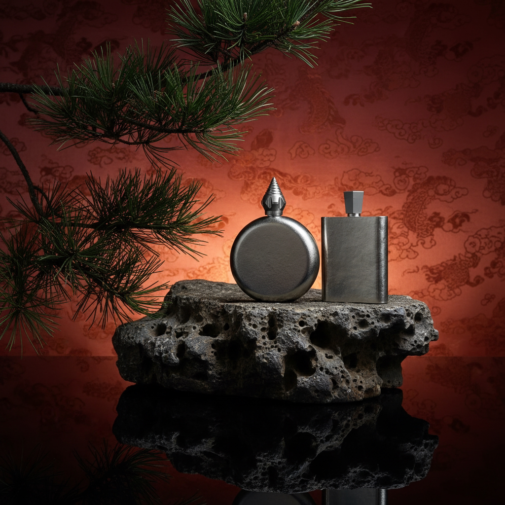 清尊 EDC新款户外旅行野露营纯钛迷你小酒壶便捷随身携带杯具水瓶