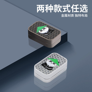 EDC小熊猫无限位推牌休闲解压小玩具减抗磁吸把手指尖陀螺啪啪币