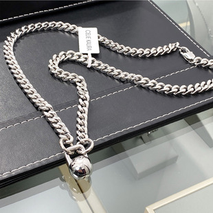 CELIE 礼物 KALIRA健身哑铃吊坠男女古巴项链嘻哈情侣毛衣链个性